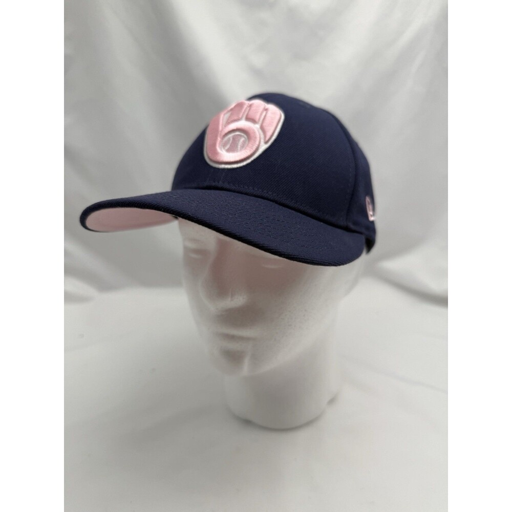 New Era Milwaukee Brewers 2021 Mothers Day On Field 59FIFTY Hat Sz 7 1/8